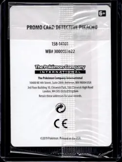 2016-19 Pokemon SM Black Star Promos Detective Pikachu #SM190b - Image 2