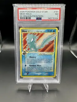 Pokemon Mew Gold Star PSA 7 Delta Species EX Dragon Frontiers Holo Card 101/101 - Image 1