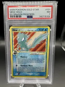 Pokemon Mew Gold Star PSA 7 Delta Species EX Dragon Frontiers Holo Card 101/101 - Image 2