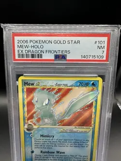 Pokemon Mew Gold Star PSA 7 Delta Species EX Dragon Frontiers Holo Card 101/101 - Image 4