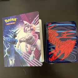 Mini Pokemon Binder with 60 Slots and 50 Pokemon Sleeves Vmax and GX's included - Image 1