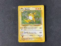 Raichu LP MP 014/102 Base Set Holo Rare Pokemon Card Vintage 1999 WOTC - Image 2