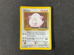 Chansey LP 003/102 Base Set Holo Vintage Pokemon Card 1999 WOTC - Image 2