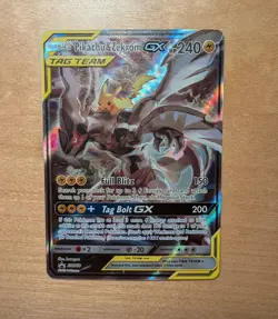 Pikachu & Zekrom GX SM168 Pokemon Sun & Moon Tag Team Alt Art Promo - Image 1