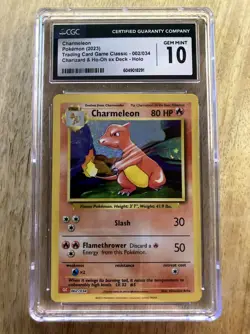 Pokemon TCG Charmeleon 002/034 Trading Card Game Classic Holo - CGC Gem Mint 10 - Image 1