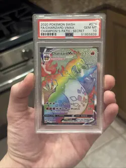 2020 Pokemon SWSH FA/ Charizard VMAX Champions Path - Secret #074 MINT PSA 10 - Image 1
