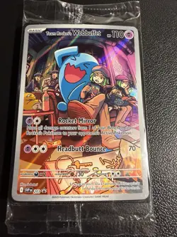 SEALED Pokemon Team Rocket's Wobbuffet S&V #203 Destined Rivals Black Star Promo - Image 1