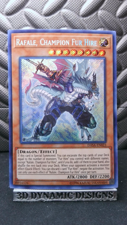 | Yugioh Rafale, Champion Fur Hire DASA-EN023 Secret Dark Saviors Rafale NM 🔥 | - Image 1