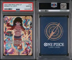 2024 ONE PIECE JAPANESE OP09-EMPERORS THE NEW WORLD MONKEY D. LUFFY 119 PSA 10 - Image 2