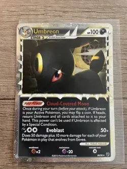 Pokemon TCG Umbreon Prime Undaunted Holo Card 86/90 LP Condition - Image 1