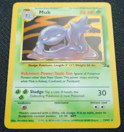 Muk 13/62 Holo Rare Unlimited Fossil Set 1999 - Pokemon Card TCG (NM) - Image 3
