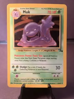 Pokemon TCG Muk #13/62 Holo Rare Fossil Base Set Unlimited WOTC VTG 1999 LP/MP - Image 1