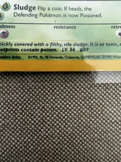 Pokemon TCG Muk 13/62 Fossil Holo Rare Unlimited Grass WOTC LP - Image 5