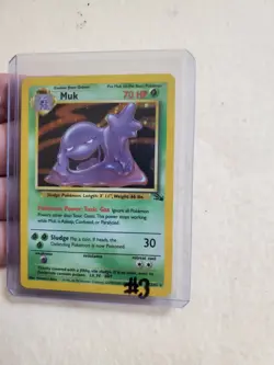 Pokemon TCG Muk #13/62 Holo Rare Fossil Base Set Unlimited WOTC VTG 1999 LP - Image 3