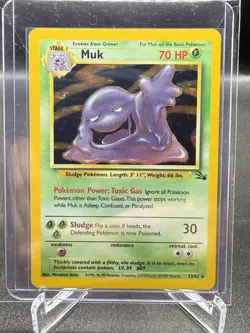 Pokemon TCG Muk #13/62 Holo Rare Fossil Base Set Unlimited WOTC VTG 1999 NM - Image 1