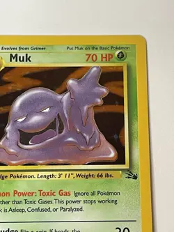 Pokemon TCG Muk 13/62 Fossil 1999 Unlimited Holo Rare Lightly Played - Image 4