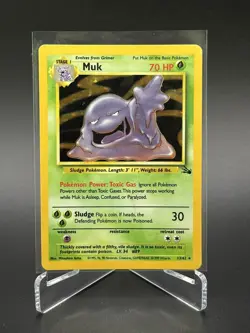 Muk 13/62 Fossil Unlimited Holo Rare Edition 1999 Wotc Vintage Pokemon TCG Card - Image 1