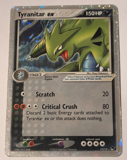 Tyranitar ex 17/17 Pop Series 1 2004 Holo Rare MP - Image 1