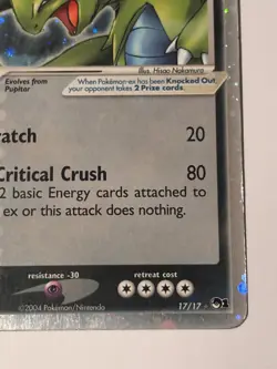 Tyranitar ex 17/17 Pop Series 1 2004 Holo Rare MP - Image 4