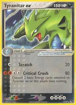 Pokemon Tyranitar ex (17/19) POP Series 1 HP HOLO - Image 1