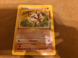 1999 Pokemon 1st edition Mankey Jungle 55/64 - Image 1
