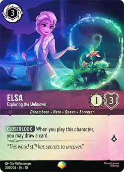 Lorcana RAINBOW FOIL Elsa - Exploring the Unknown (Epic) - Whispers in the - Image 1