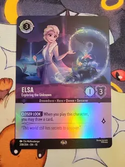 Elsa - Exploring the Unknown Epic 208/204 Whispers in the Well Holo Lorcana - Image 1