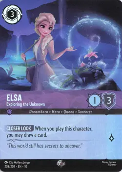 EPIC Lorcana Whispers - Elsa - Exploring the Unknown - 208/204 FOIL EPIC - Image 1