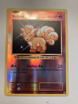Pokemon card Vulpix 14/108 Evolutions Basic 60HP Common Reverse Holo 2016 - Image 1