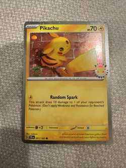 Pokemon TCG: Pikachu 51 Pokemon Day 2026 Collection Card (Swirl in Holo) - Image 1