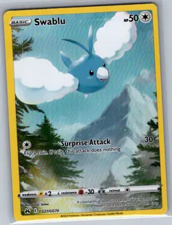 Swablu GG27/GG70 Crown Zenith: Galarian Gallery - Pokemon Card - NM - Image 1