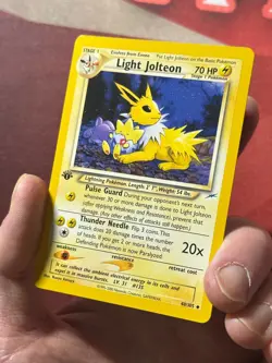 LIGHT JOLTEON 48/105 Neo Destiny 1st EDITION Pokemon TCG card NM+ CLEAN! - Image 2