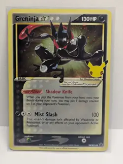 Pokemon TCG Greninja Gold Star SWSH144 25th Celebrations Promo Card - Image 1