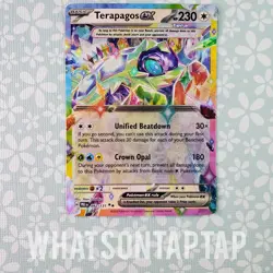 Pokemon Card Terapagos Ex 092/131 Ultra Rare Scarlet Violet Prismatic Evolutions - Image 1
