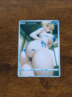 Beautiful Waifu Card - Artoria Pendragon- Goddess ACG Custom DIY Fan Art Card - Image 1