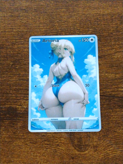 Beautiful Waifu Card - Artoria Swim- Goddess ACG Custom DIY Fan Art Card - Image 1
