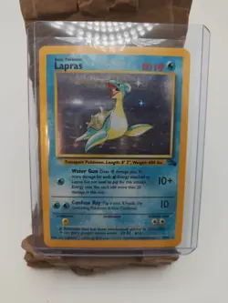 Pokemon TCG Lapras Fossil Holo Rare Card 10/62 - Image 1