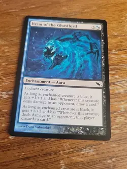 Magic The Gathering Card MTG Pauper Helm of the Ghastlord Shadowmoor Aura Iconic - Image 1