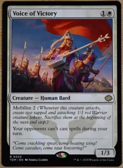 Voice of Victory Regular - Tarkir: Dragonstorm , Rare #0033 Near Mint - Image 1