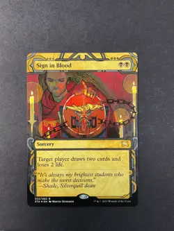 Sign in Blood - Strixhaven: Mystical Archives - Foil Etched MAGIC THE GATHERING - Image 1