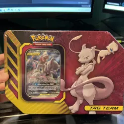 Pokemon TCG: Mewtwo & Mew GX Tag Team Power Partnership Tin Sealed 820650806322 - Image 1