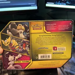 Pokemon TCG: Mewtwo & Mew GX Tag Team Power Partnership Tin Sealed 820650806322 - Image 2