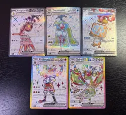 Pokemon TCG Lot of 5 Tera Full Art Cards Lot NM Flygon Cinderace - Image 1