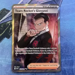 Team Rocket's Giovanni 225/182 Ultra Rare SV10: Destined Rivals Pokemon TCG NM - Image 1