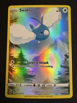 Swablu - GG27/GG70 - Pokemon Crown Zenith Galarian Gallery Holo Card NM - Image 1