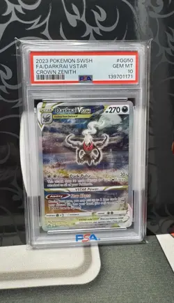 2023 Pokemon Sword And Shield Darkrai Full Art VSTAR Crown Zenith PSA 10 - Image 1