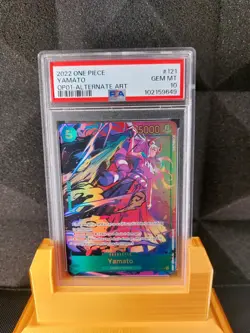 2022 One Piece Tcg Yamato Op01-121 Sec Alt Art Romance Dawn Psa Gem Mint 10 - Image 1