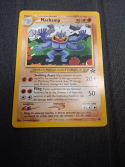POKEMON BLACK STAR PROMO MACHAMP CARD #43 LP Fast Ship - Image 2