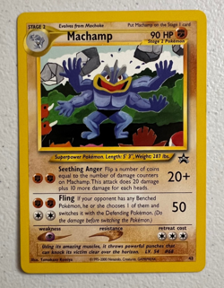 Machamp - 43 - Pokemon WOTC Black Star Promo LP Card - Image 1