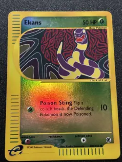 Ekans 108/165 Expedition Base Set Reverse Holo Rare Vintage Pokemon Card - NM - Image 1